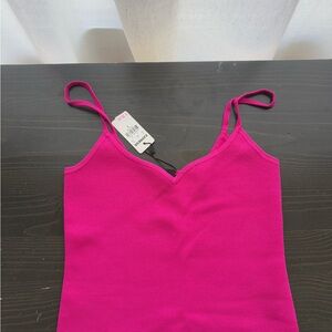 Express Pink Fitted Camisole with Spaghetti Straps